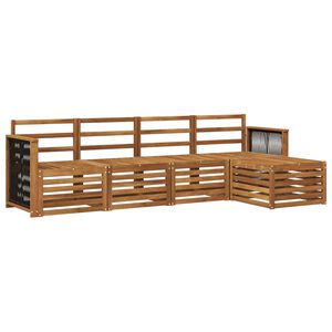 vidaXL Ensemble de canap&eacute;s d'ext&eacute;rieur 5 pc Naturel