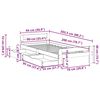 vidaXL Cadre de lit sans matelas cire marron 90x200 cm bois pin massif
