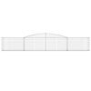 vidaXL Paniers &agrave; gabions arqu&eacute;s 3 pcs 400x30x60/80 cm Fer galvanis&eacute;