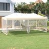 vidaXL Tente de r&eacute;ception pliable avec parois Cr&egrave;me 3x6 m