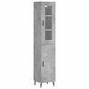 vidaXL Buffet haut Gris b&eacute;ton 34,5x34x180 cm Bois d'ing&eacute;nierie