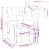 vidaXL Fauteuil inclinable Crème Tissu