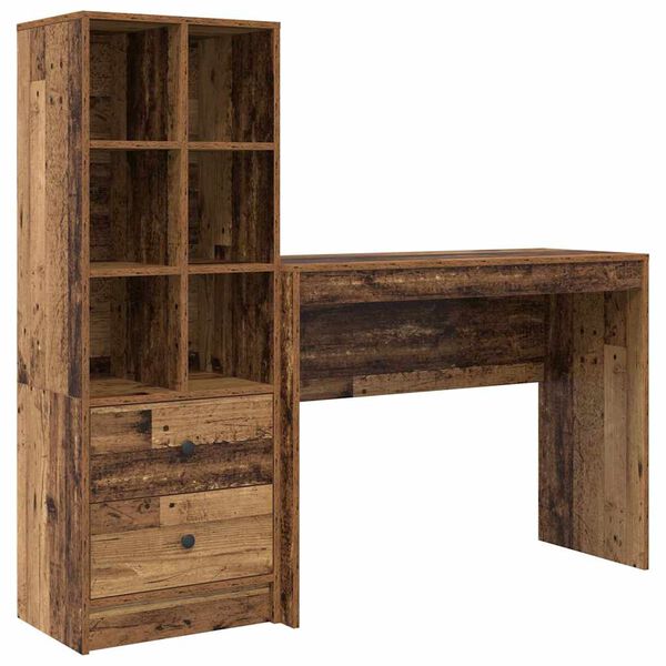 vidaXL Bureau avec tiroir 2 pcs Bois ancien