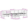 vidaXL Salon de jardin 7 pcs bois massif sapin de douglas