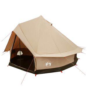 vidaXL Tente familiale 6 personne Cr&egrave;me Polycoton