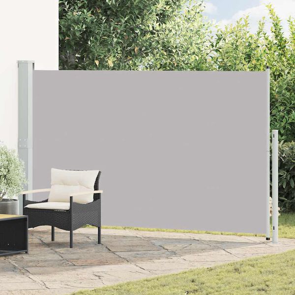 vidaXL Auvent lat&eacute;ral r&eacute;tractable de patio 180x300 cm Gris
