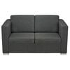 vidaXL Ensemble de canapés trois pièces Tissu Gris foncé