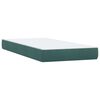 vidaXL Sommier &agrave; lattes de lit et matelas vert fonc&eacute; 90x220 cm velours