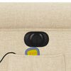 vidaXL Fauteuil inclinable de massage &eacute;lectrique Cr&egrave;me Tissu