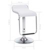 vidaXL Tabourets de bar pivotants lot de 2 blanc similicuir