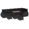 vidaXL Ensemble de canap&eacute; de jardin 9 pc Noir polyrotin