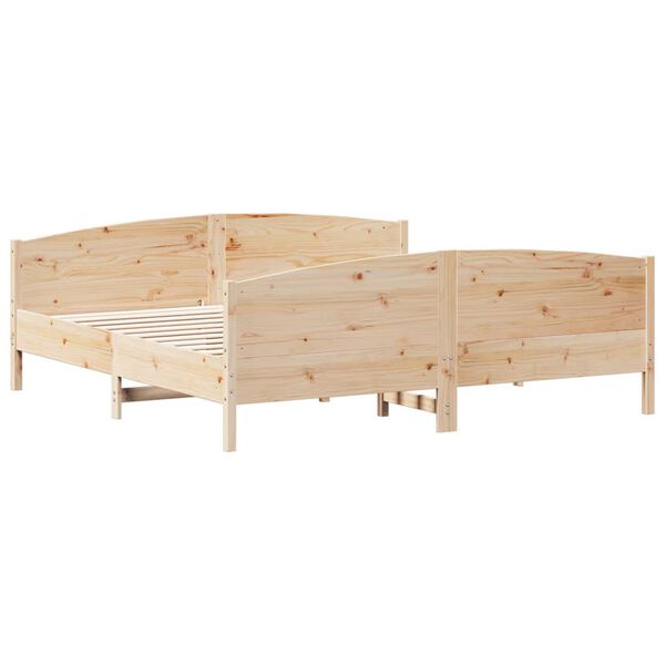vidaXL Cadre de lit sans matelas 200x200 cm bois massif de pin