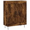 vidaXL Buffet haut Ch&ecirc;ne fum&eacute; 69,5x34x180 cm Bois d'ing&eacute;nierie