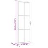 vidaXL Porte int&eacute;rieure 76x201,5 cm Blanc Verre mat et aluminium