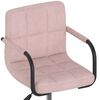 vidaXL Chaise pivotante de salle &agrave; manger Rose Velours