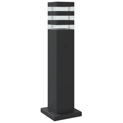 vidaXL Lampadaire d'extérieur avec capteur noir 50 cm aluminium