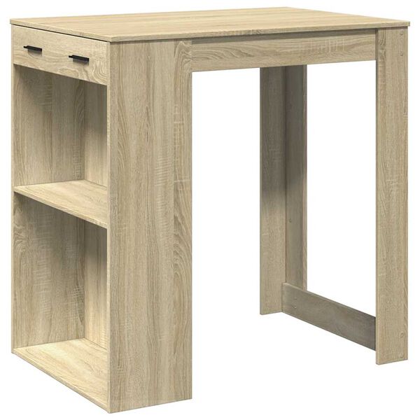 vidaXL Table de bar chêne sonoma 102x70x103,5 cm bois d'ingénierie