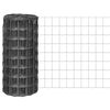 vidaXL Cl&ocirc;ture euro Acier 25 x 0,8 m Gris