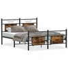 vidaXL Cadre de lit sans matelas ch&ecirc;ne fum&eacute; 140x190 cm bois ing&eacute;nierie