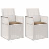 vidaXL Chaises de jardin salle &agrave; manger 2 pc Blanc et taupe PP
