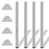 vidaXL 4 pieds de table r&eacute;glables en hauteur 870 mm Chrom&eacute;
