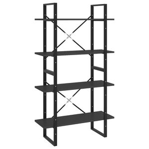 vidaXL Biblioth&egrave;que &agrave; 4 niveaux gris 80x30x140 cm bois d'ing&eacute;nierie