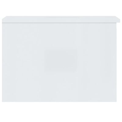 vidaXL Table basse Blanc brillant 50x50x36 cm Bois d'ingénierie