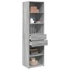 vidaXL Buffet haut sonoma gris 50x42,5x185 cm bois d'ing&eacute;nierie