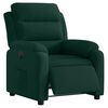 vidaXL Fauteuil inclinable &eacute;lectrique vert fonc&eacute; velours