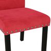 vidaXL Chaises &agrave; manger lot de 4 rouge bordeaux velours