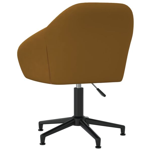vidaXL Chaises pivotantes &agrave; manger lot de 4 marron velours