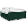 vidaXL Sommier &agrave; lattes de lit et matelas Vert fonc&eacute; 200x200cm Velours