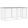 vidaXL Cage à poulets avec toit gris clair 203 x 98 x 90 cm en acier galvanisé
