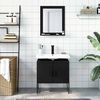 vidaXL Ensemble d'armoires de salle de bain 2 pcs noir bois ing&eacute;nierie
