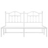 vidaXL Cadre de lit métal sans matelas et tête de lit blanc 183x213 cm