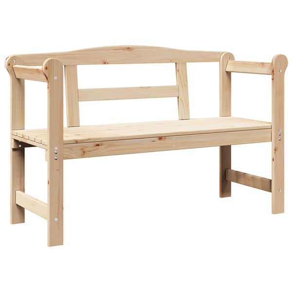 vidaXL Banc ext&eacute;rieur Naturel 119 x 44 x 76 cm Bois de pin massif