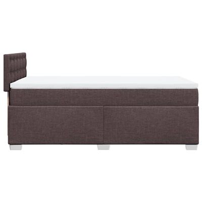 vidaXL Sommier à lattes de lit avec matelas Marron foncé 80x200 cm