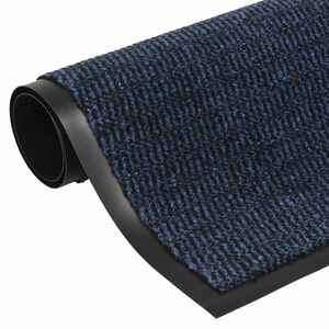 vidaXL Paillasson touffet&eacute; 60x180 cm Bleu