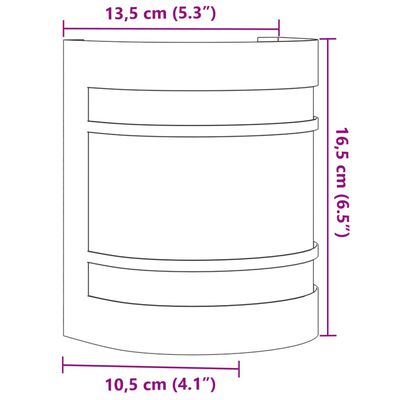 vidaXL Applique murale d'extérieur noir acier inoxydable