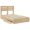 vidaXL Lit de Rangement Ch&ecirc;ne Sonoma 120 x 190 cm Bois d'ing&eacute;nierie