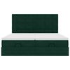 vidaXL Cadre de lit ottoman avec matelas vert fonc&eacute; 160x200 cm velours