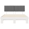 vidaXL Cadre de lit avec t&ecirc;te de lit rembourr&eacute;e Gris clair