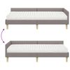 vidaXL Cadre de lit d'angle avec matelas 2 pcs Taupe tissu