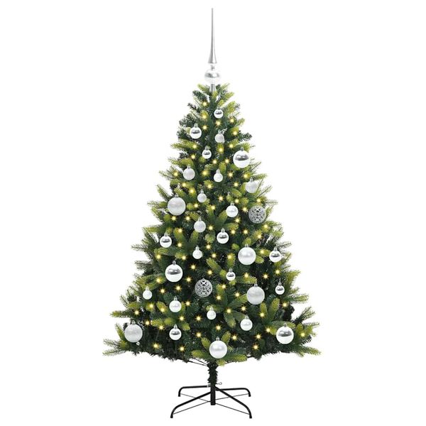vidaXL Arbre de Noël artificiel à charnières 150 LED Vert 120 cm