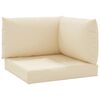 vidaXL Coussins de palette lot de 3 beige tissu oxford