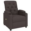 vidaXL Fauteuil de massage Marron foncé Tissu