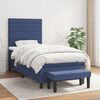vidaXL Sommier &agrave; lattes de lit avec matelas Bleu 80x200 cm Tissu
