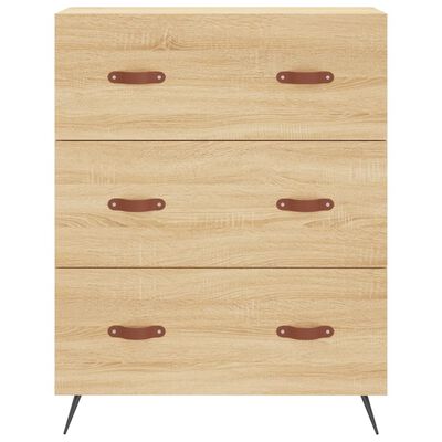 vidaXL Buffet haut Chêne sonoma 69,5x34x180 cm Bois d'ingénierie