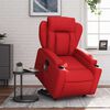 vidaXL Fauteuil inclinable de massage Rouge Similicuir