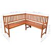 vidaXL Banc d'angle de jardin avec coussins 150cm Bois d'acacia massif
